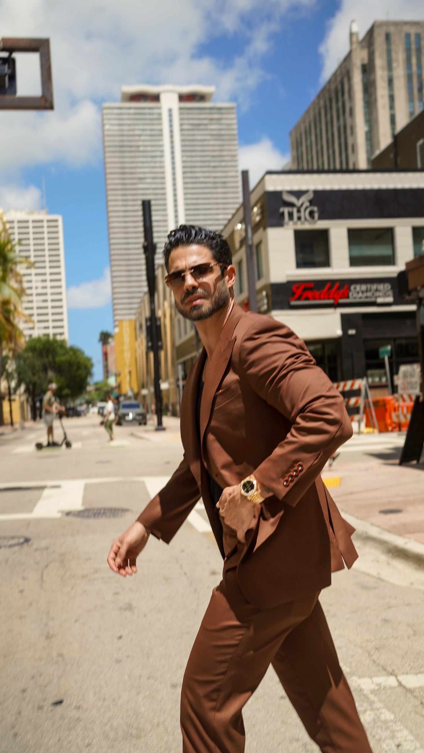 Brown Merino Wool Custom Suit