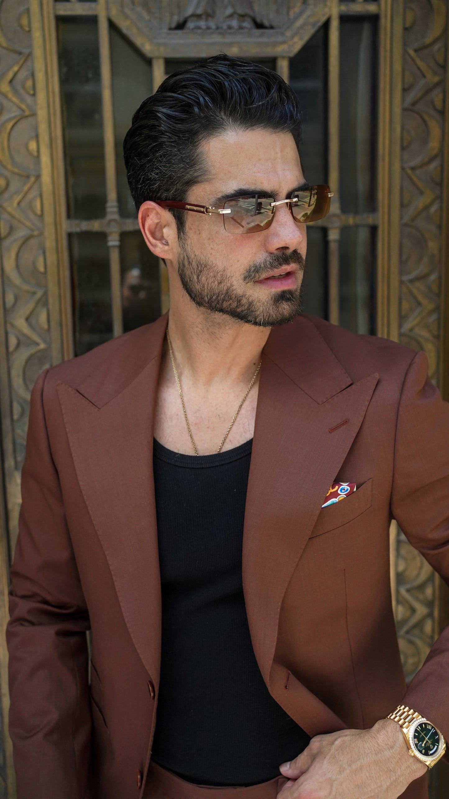 Brown Merino Wool Custom Suit