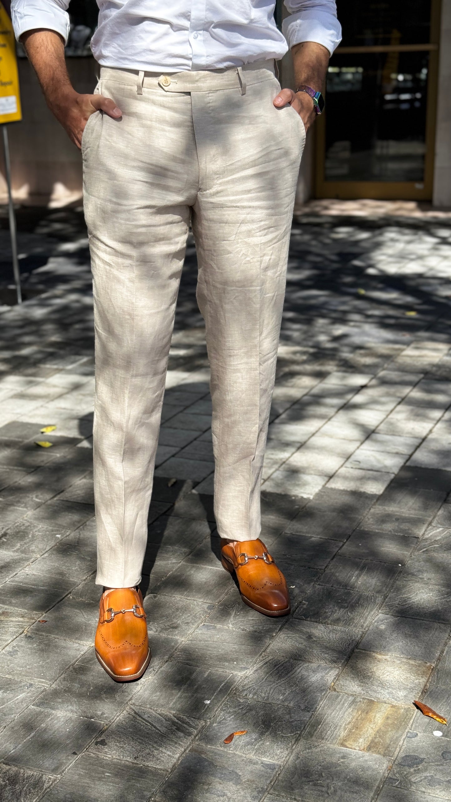 Linen Beige Italian Suit