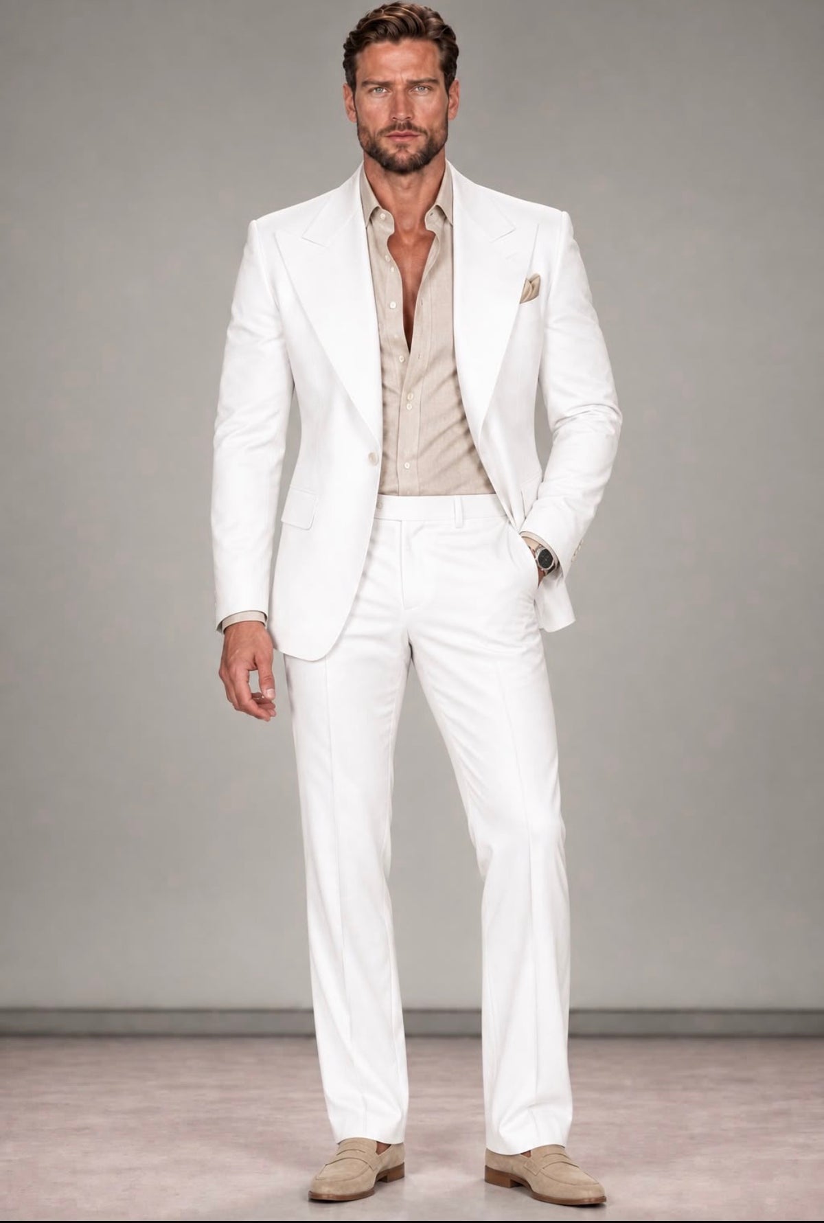 Clovis White + Black custom Suits