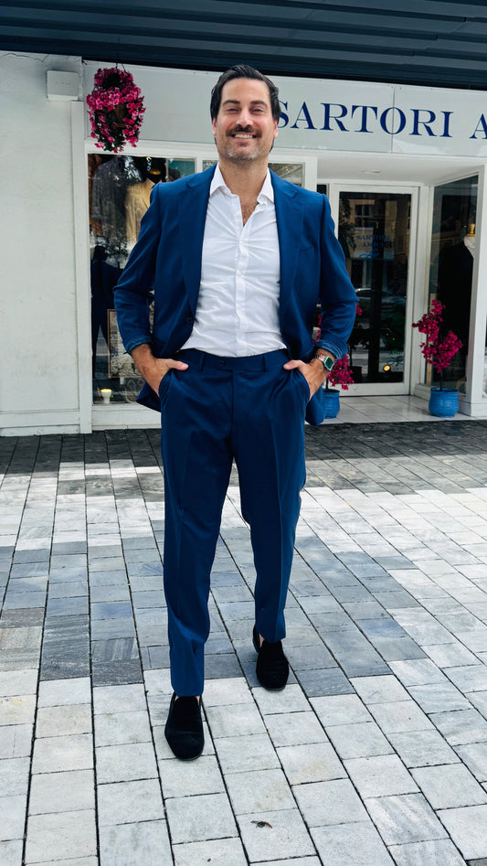 Modern Blue Two-Piece Suit