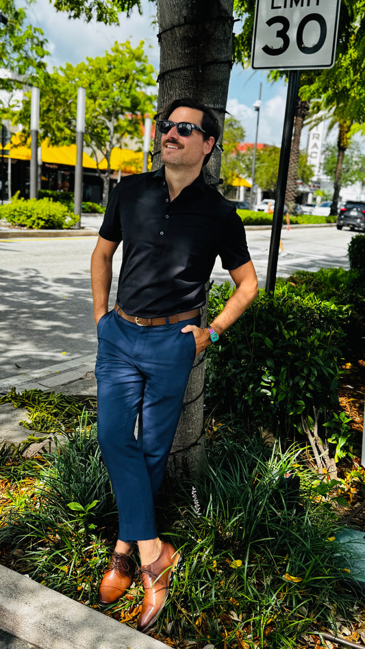 Modern Cool: The Ultimate Black Polo