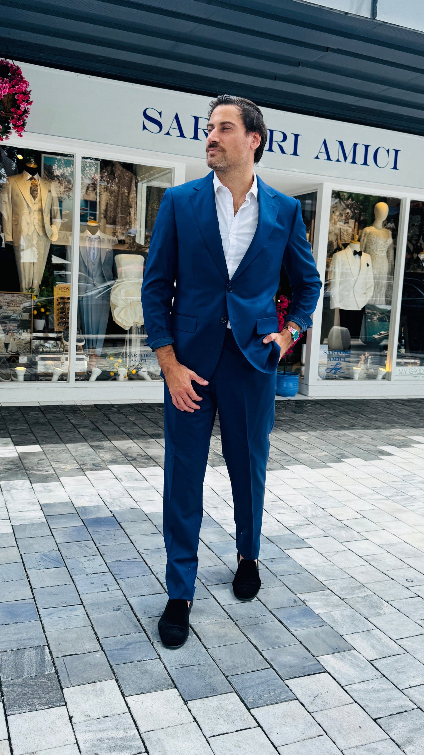Modern Blue Two-Piece Suit