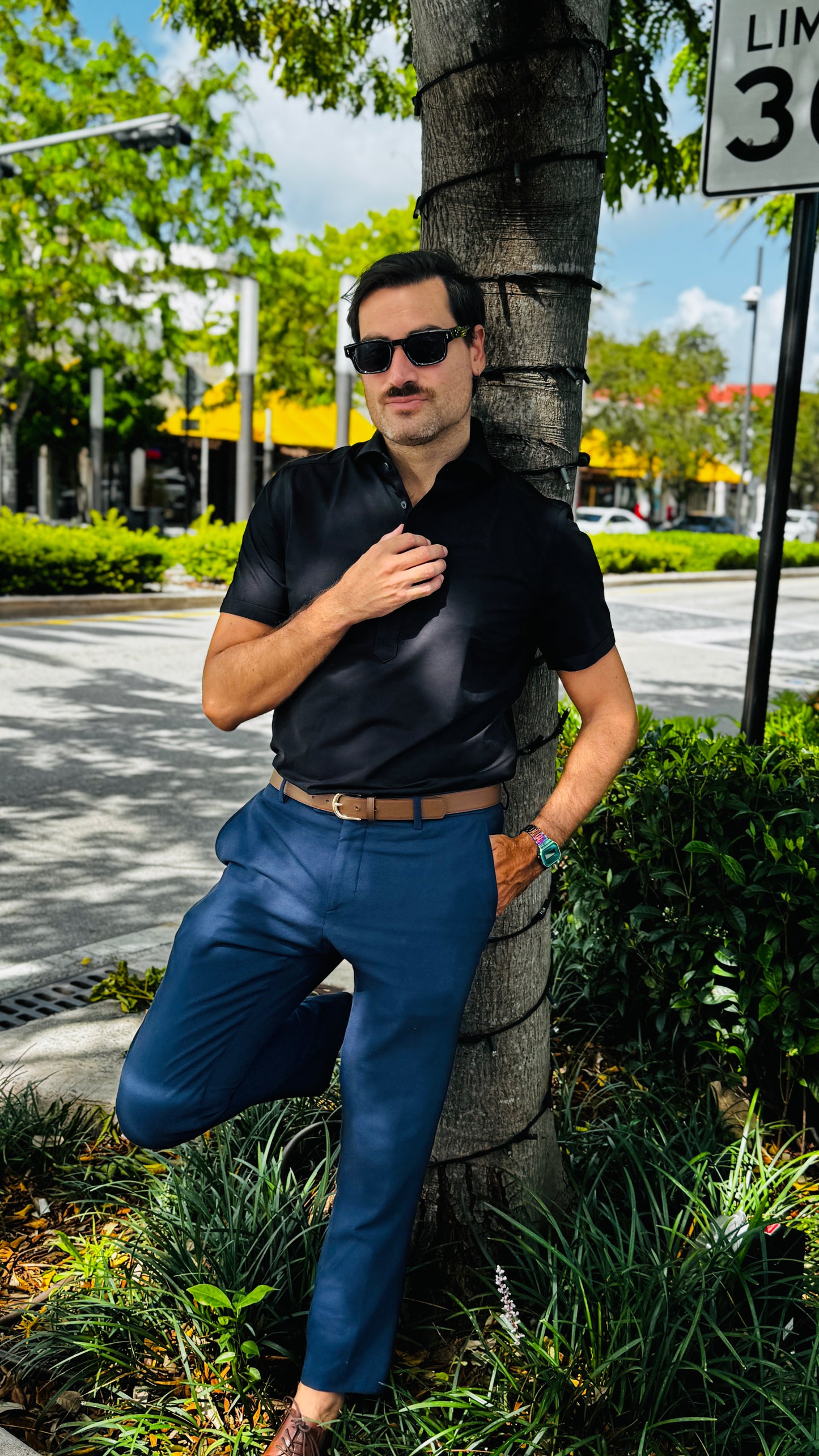 Modern Cool: The Ultimate Black Polo