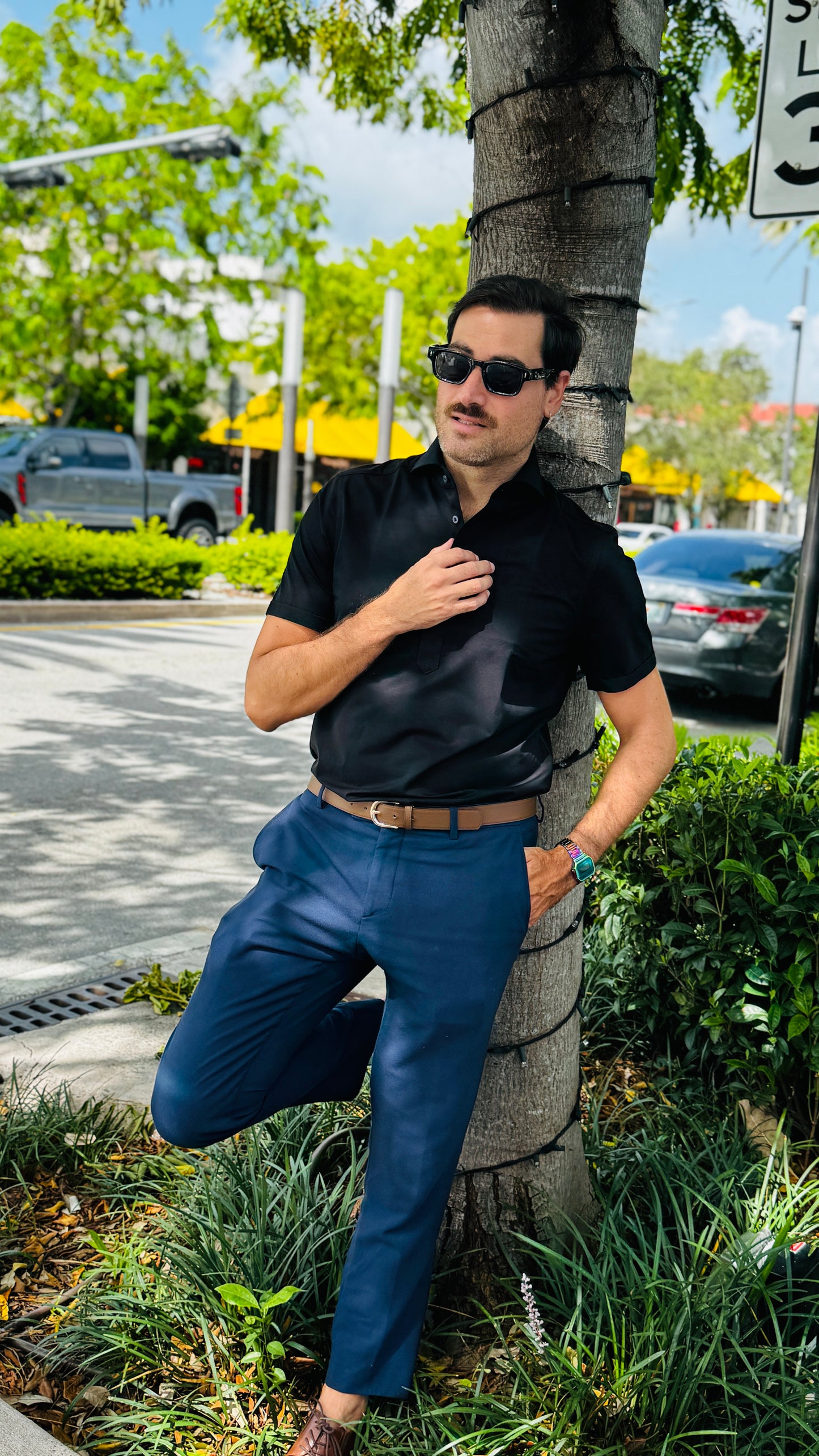 Modern Cool: The Ultimate Black Polo