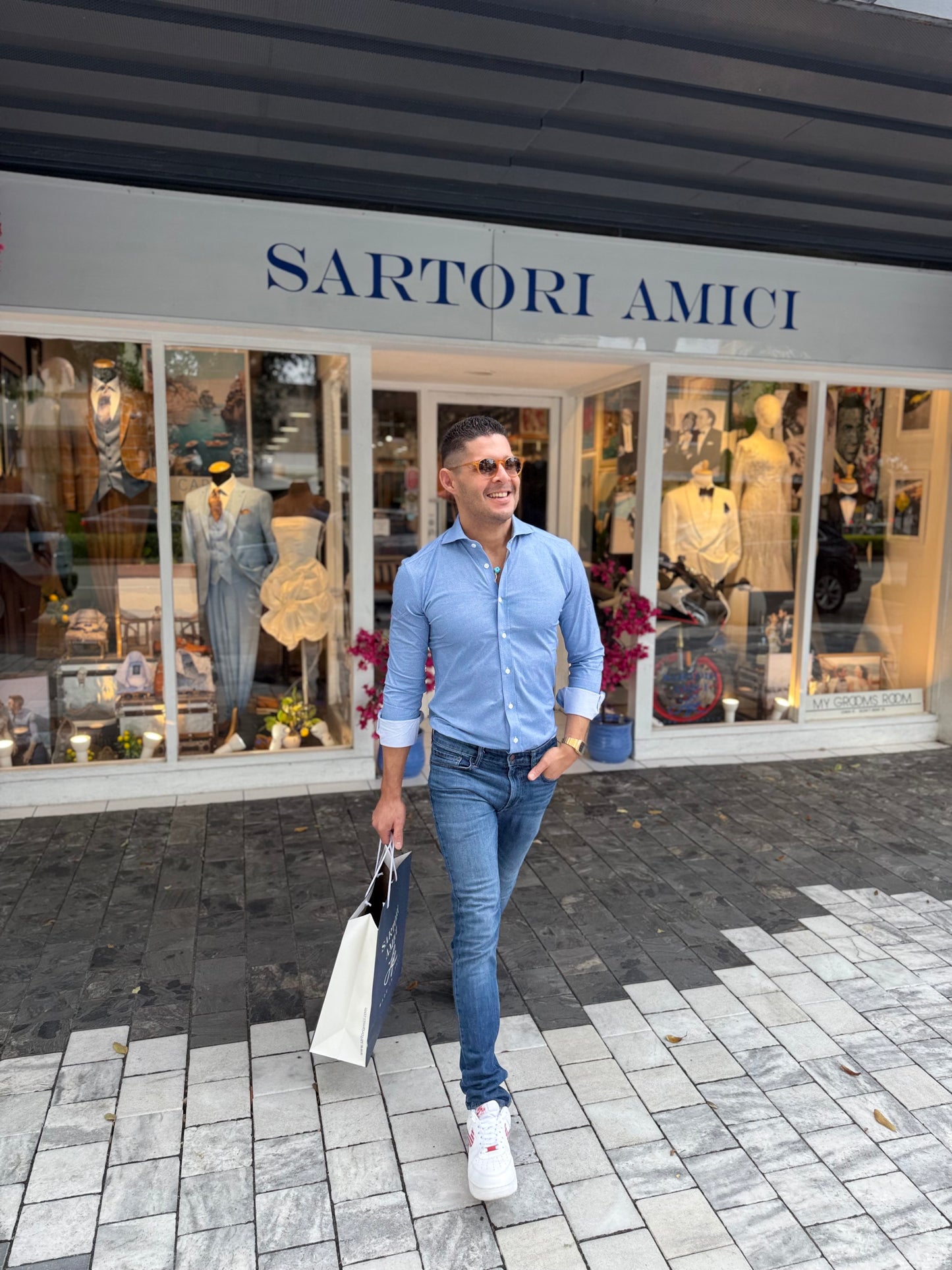 Sartori Amici — Blue Jean Stretch Shirt