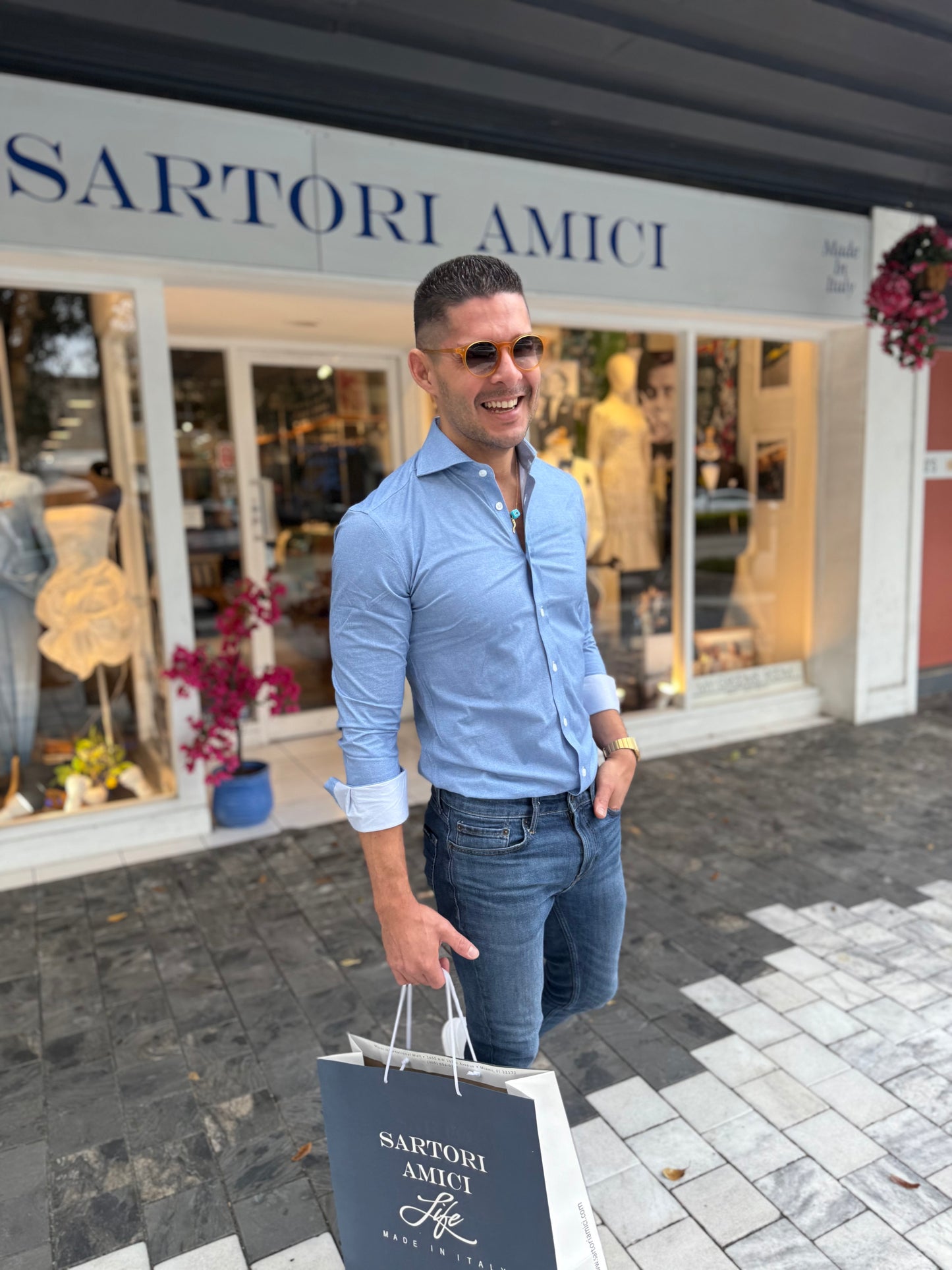 Sartori Amici — Blue Jean Stretch Shirt