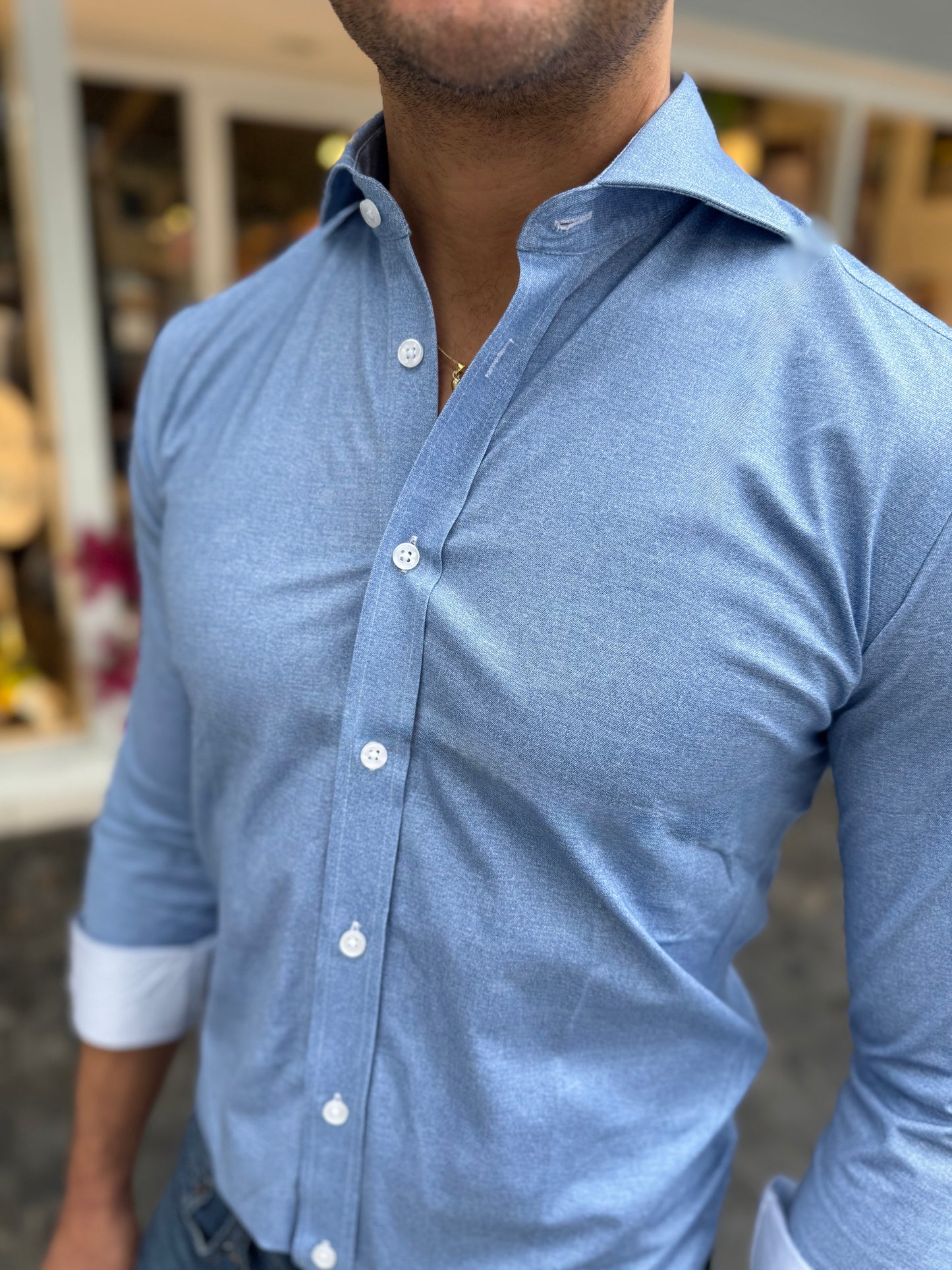 Sartori Amici — Blue Jean Stretch Shirt