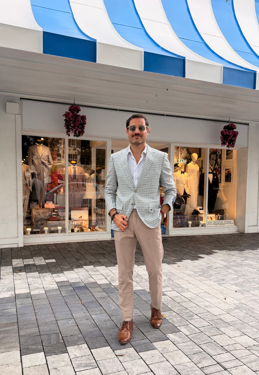 Sartori Amici Jacket – Light Mint Check