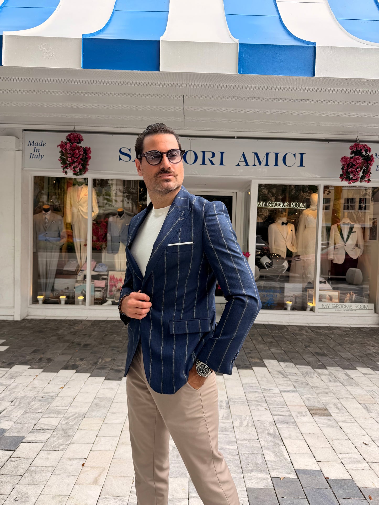 Blue Pinstripe Sport Coat