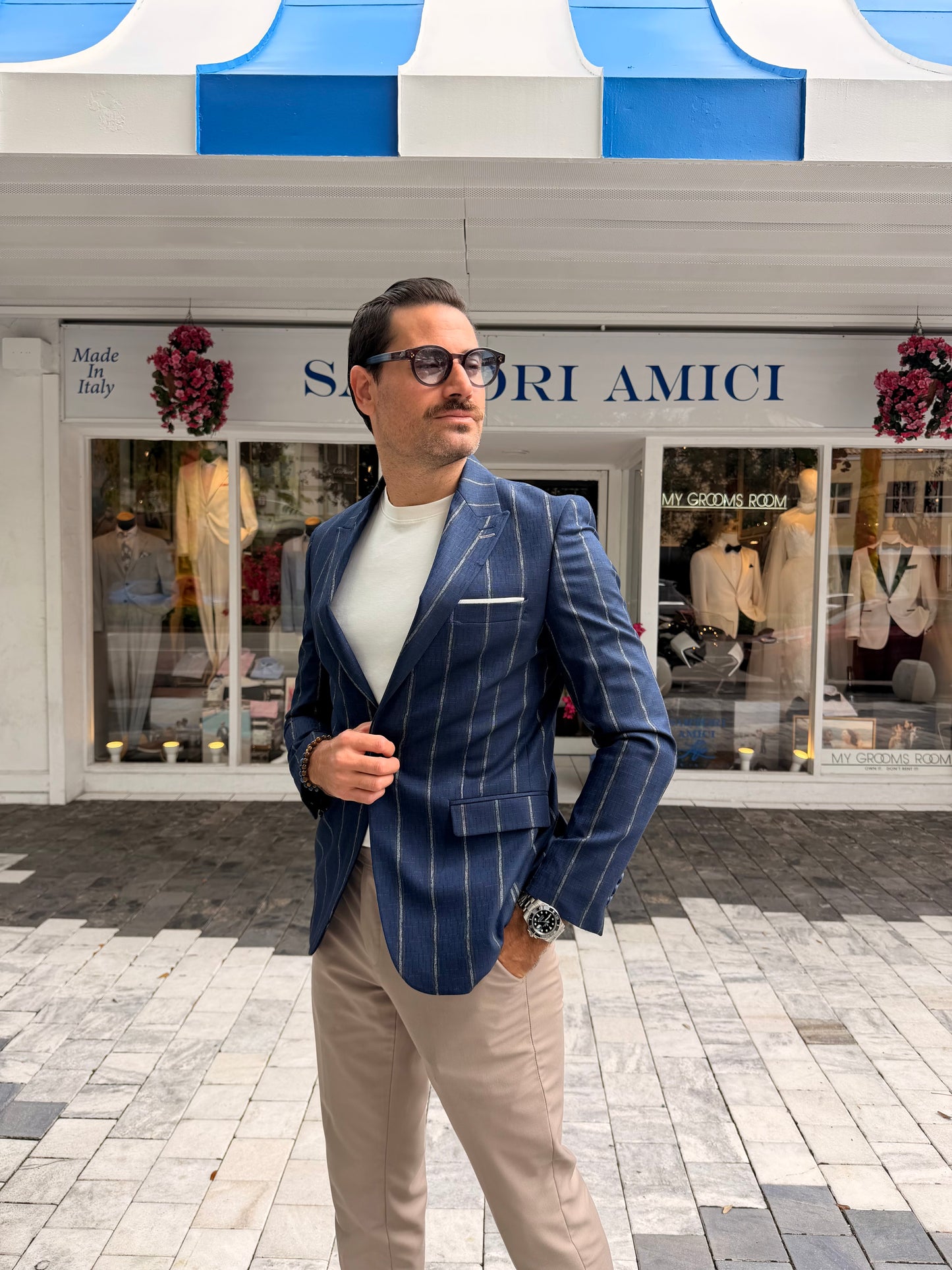 Blue Pinstripe Sport Coat