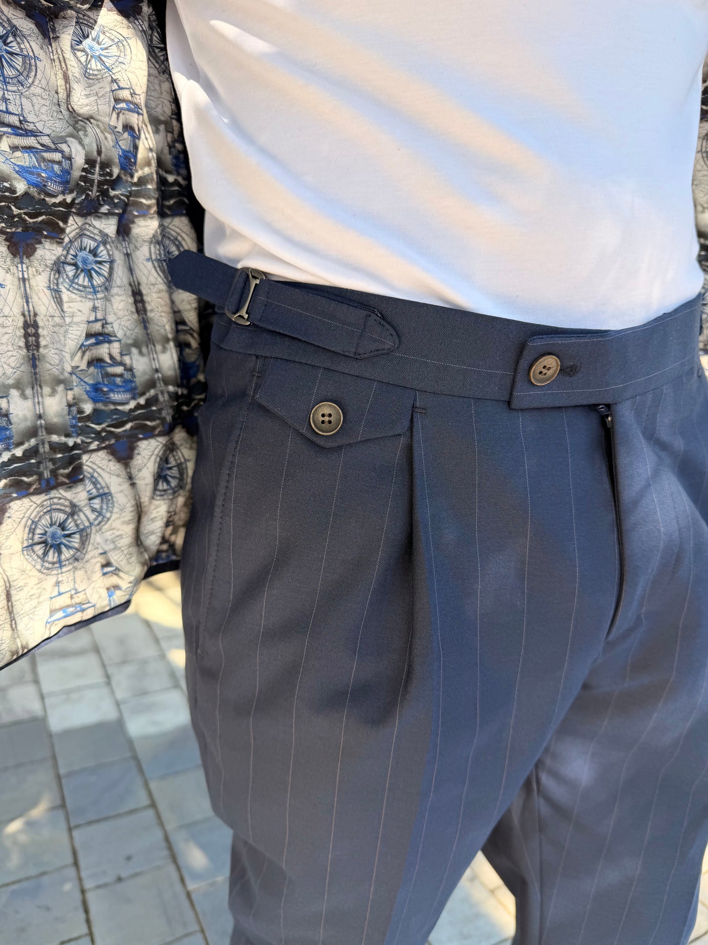 Navy Pinstripe Sartori Amici Suit
