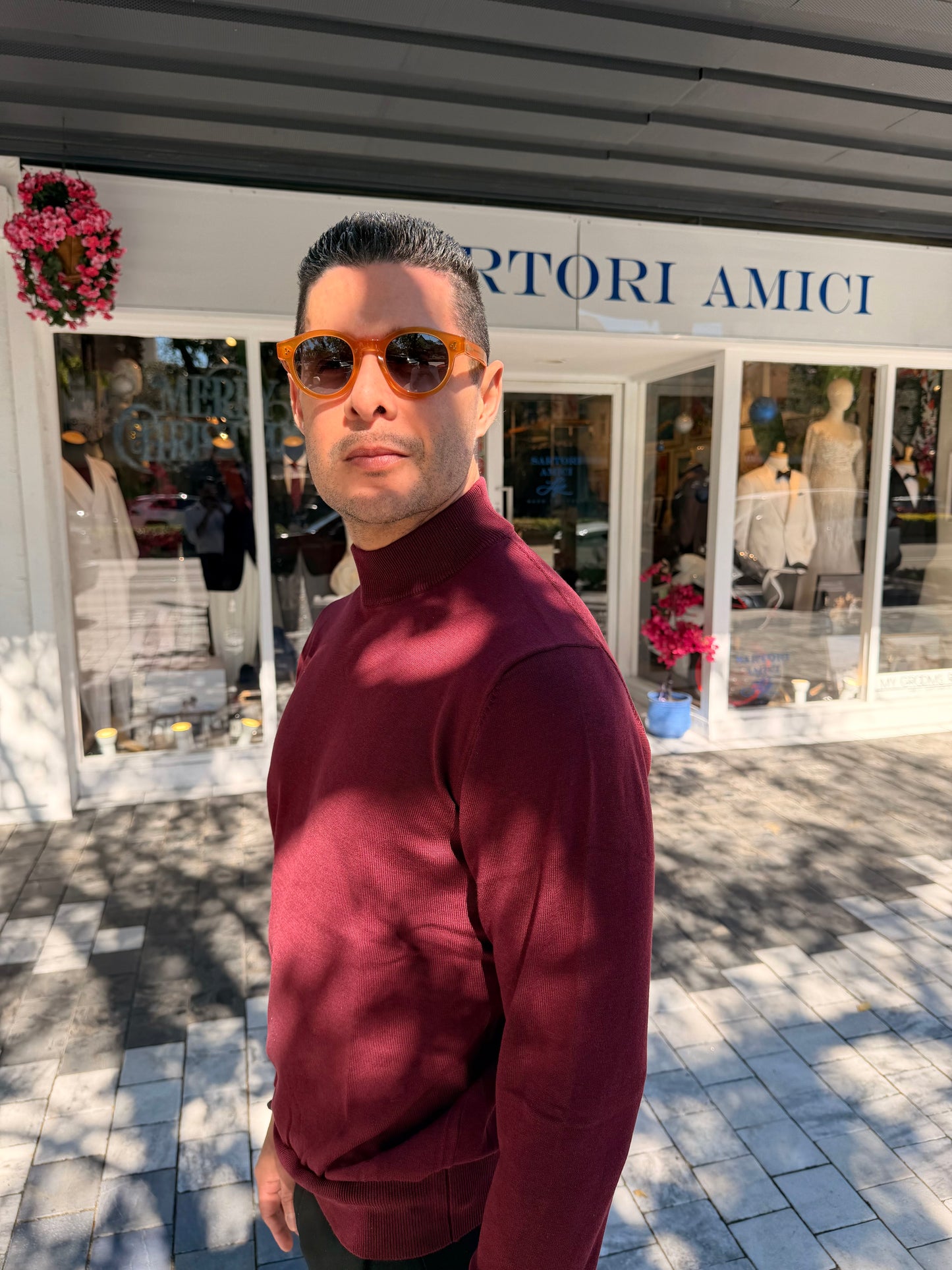 Burgundy Turtleneck Sweater