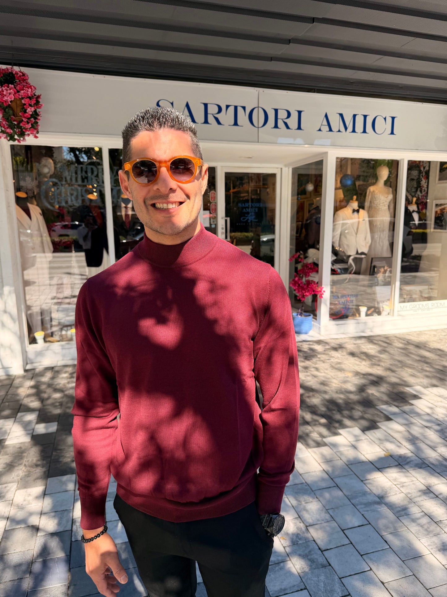 Burgundy Turtleneck Sweater