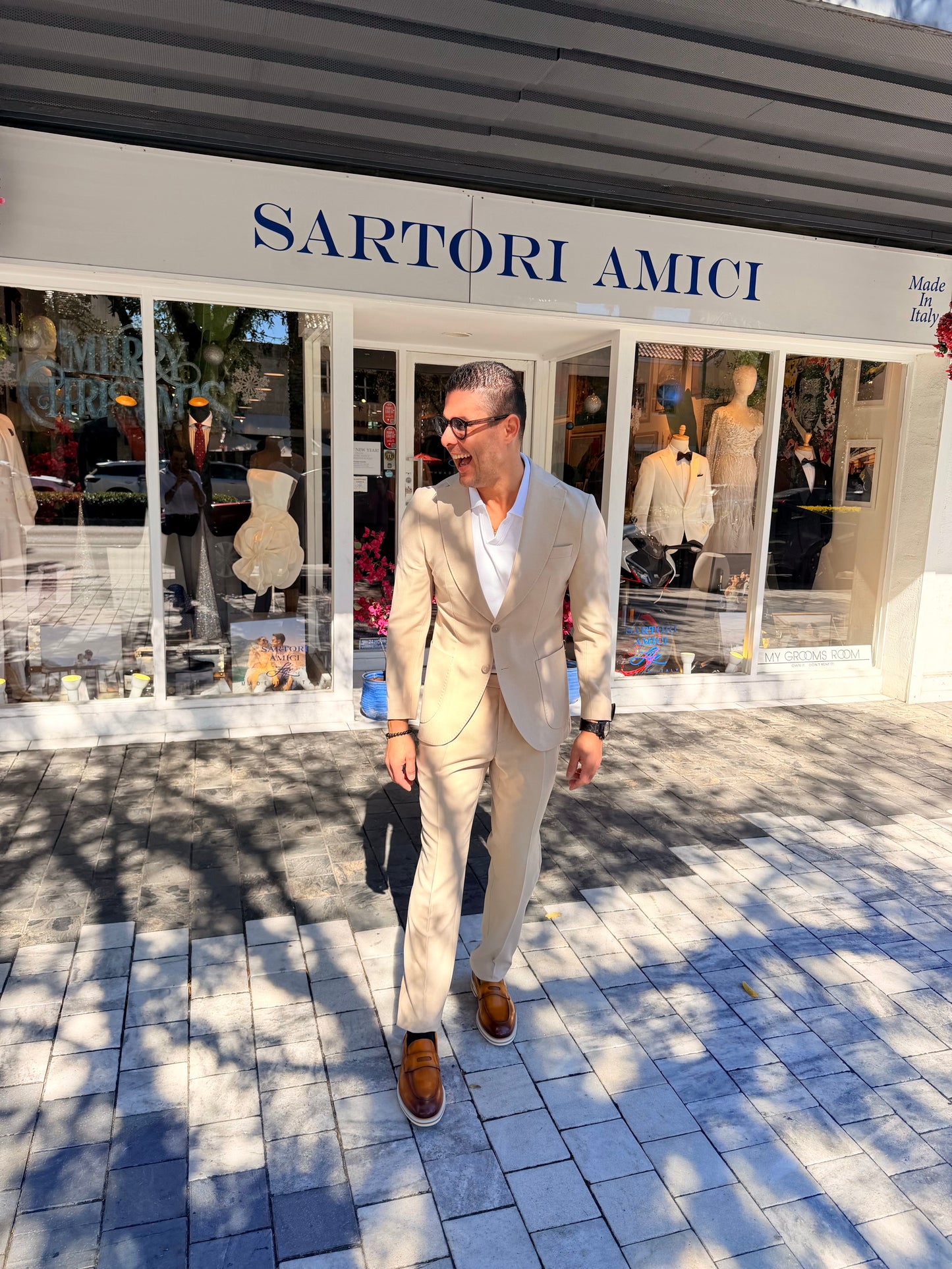 Sartori Amici Beige Stretch Suit – Effortless Elegance & Supreme Comfort