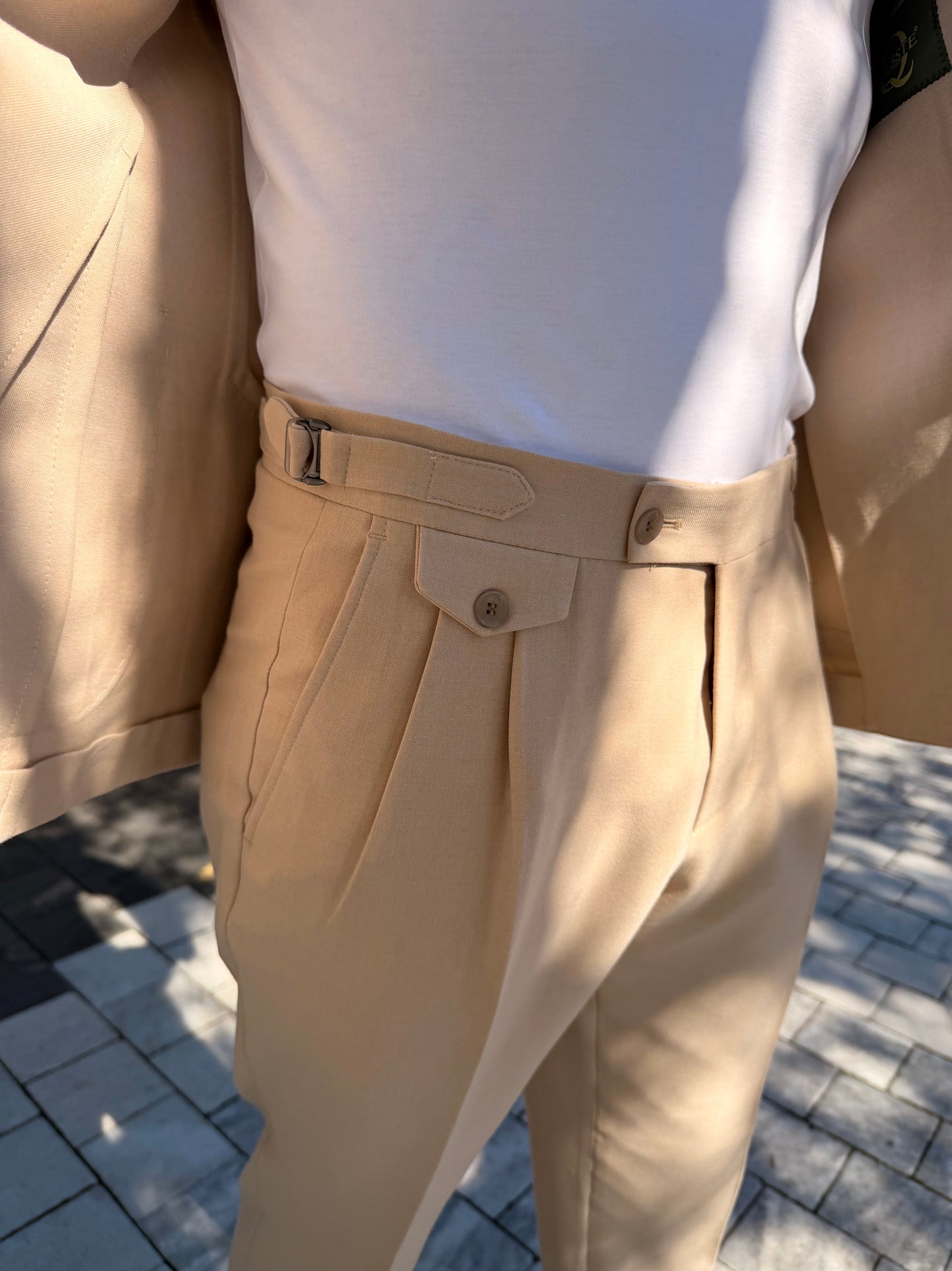 Sartori Amici Beige Stretch Suit – Effortless Elegance & Supreme Comfort