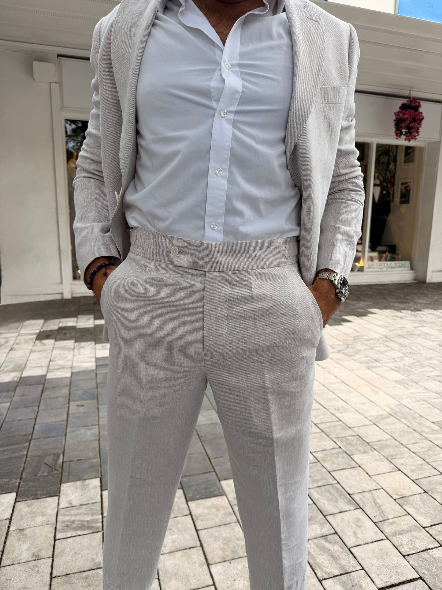 Light Beige Linen Suit