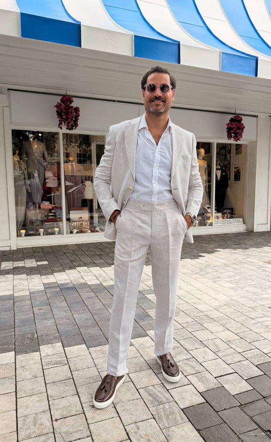 Light Beige Linen Suit