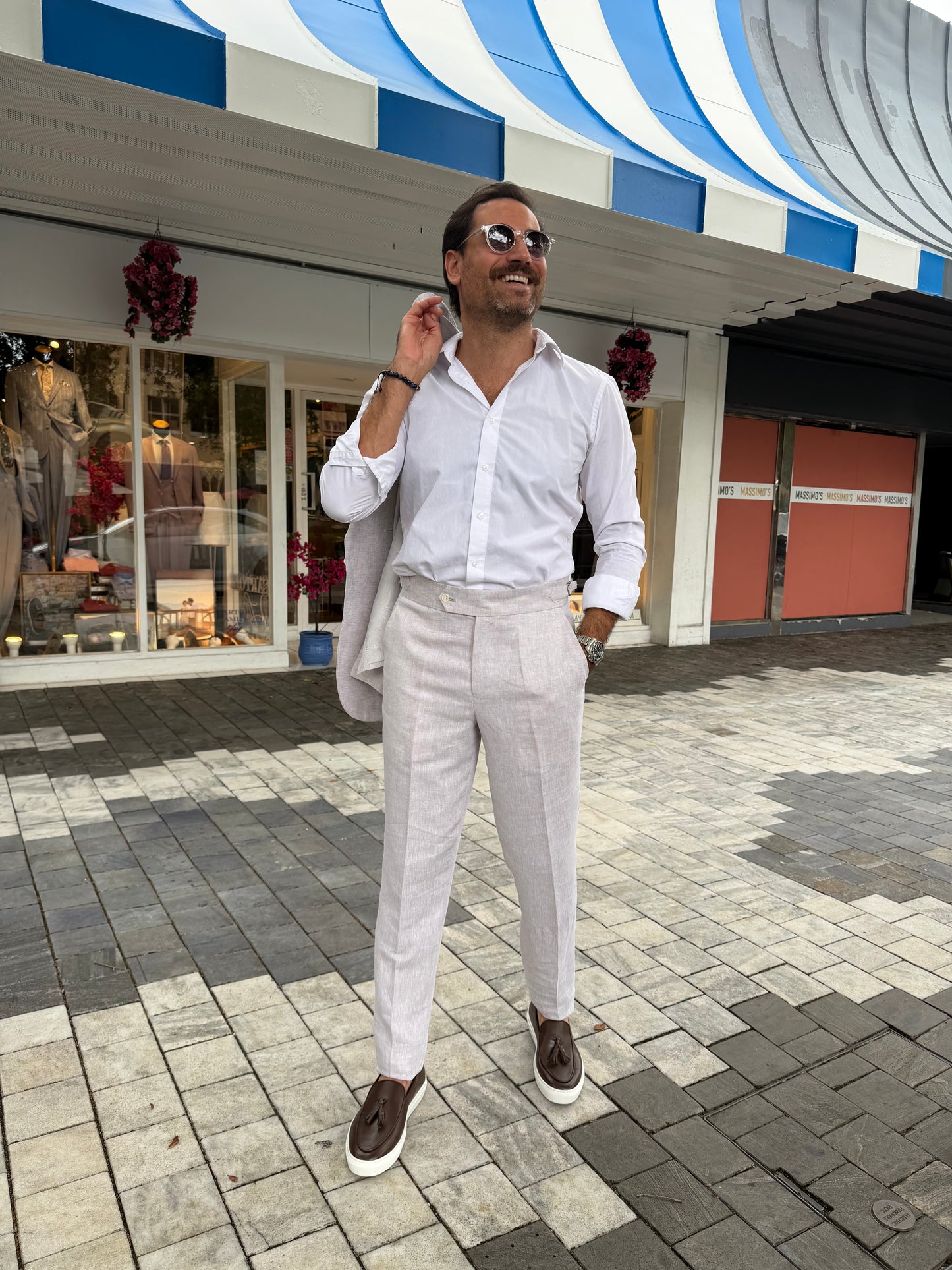 Light Beige Linen Suit